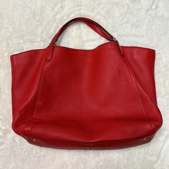 Gucci pebbled calfskin large Soho shoulder bag red - Picture 2 of 7